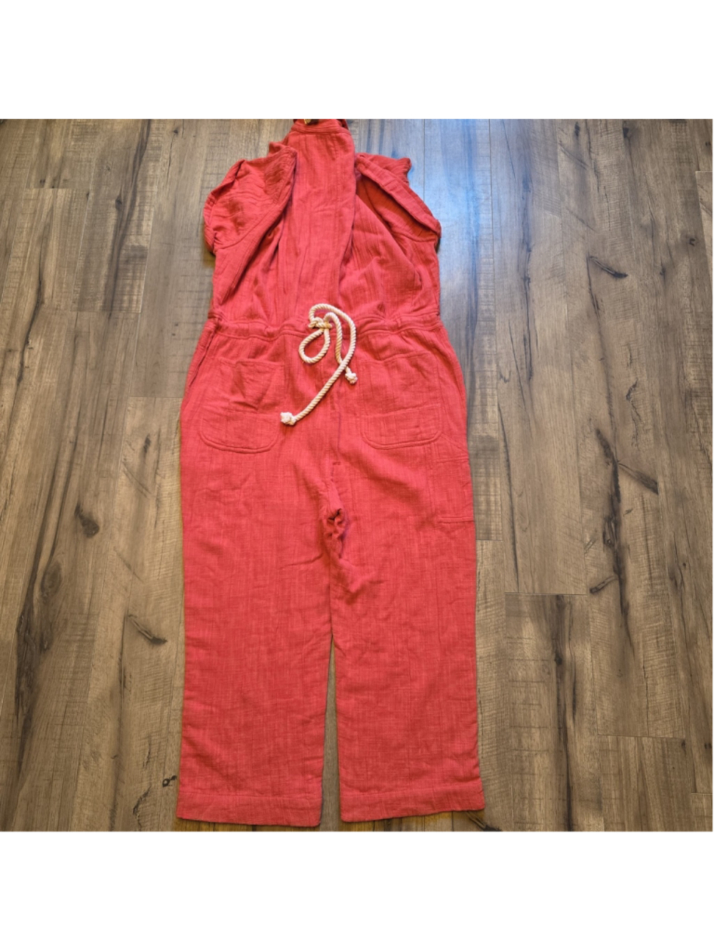 Free People Totally Crushin’ Jumpsuit Endless Summer One Piece Red/ Rouge Sz S - Picture 14 of 15